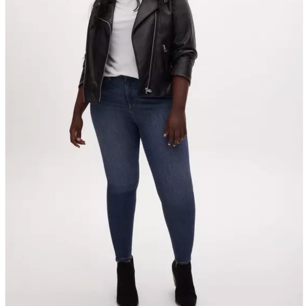 Torrid Sky High Skinny Premium Stretch Jeans – High Rise Blue Denim, Women’s 20R